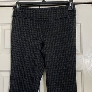 New York & Company Black and Gray Houndstooth Boot Cut Pants